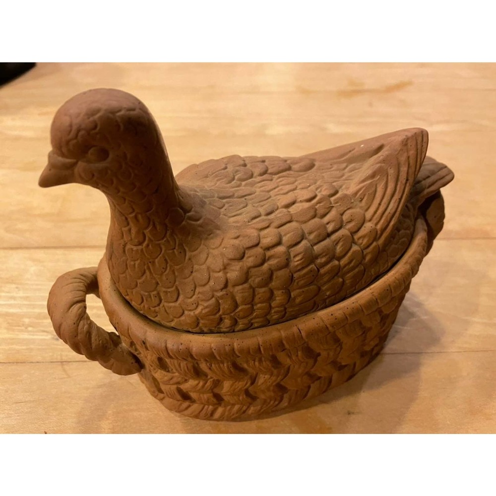 Vintage pate terrine dish dove bird ceramic